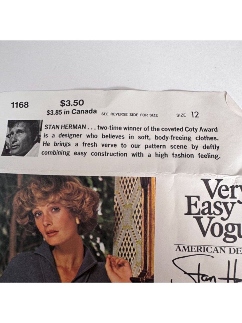 Vogue Sewing Pattern 1168 Stan Herman 70s Dress Wide Leg Pants Lounge Set 12 UC - Picture 11 of 14